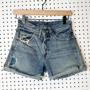 Levi Strauss | 501Z XX Distressed Denim Cutoff Jean Shorts W24